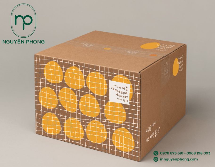 Thùng carton đựng quýt in đẹp